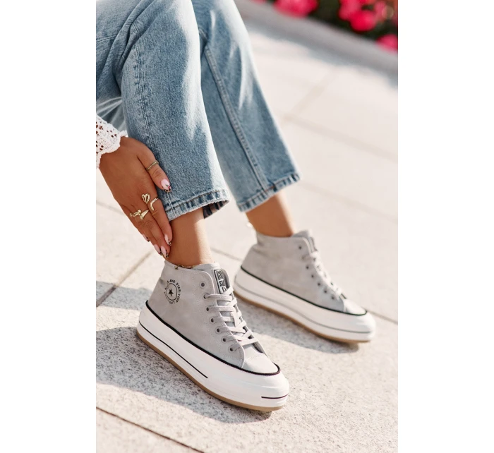 Zateplené Dámské Tenisky Na Platformě Eko Kůže Big Star model 21669567 Modré - Big Star Shoes Zateplené Dámské Tenisky Na Platformě Eko Kůže Big Star model 21669567 Modré - Big Star Shoes