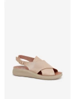 Dámské Sandály Z Eko Kůže Zlaté model 21691831 - Boto