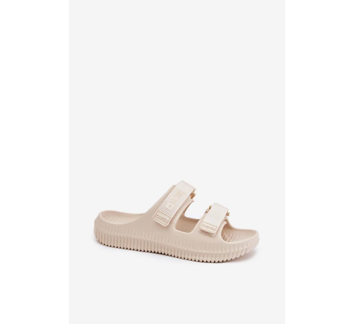 Dámské Pěnové Pantofle Se Suchými Zipy Big Star RR274A529 Béžové Dámské Pěnové Pantofle Se Suchými Zipy Big Star RR274A529 Béžové