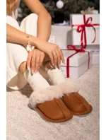 Dámské pantofle s kožíškem Camel model 21772648 - Boto Dámské pantofle s kožíškem Camel model 21772648 - Boto