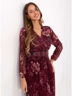 Sukienka IT SK bordowy model 21717624 - FPrice Sukienka IT SK bordowy model 21717624 - FPrice