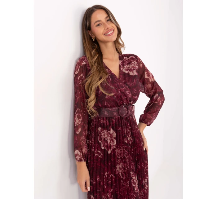 Sukienka IT SK bordowy model 21717624 - FPrice Sukienka IT SK bordowy model 21717624 - FPrice