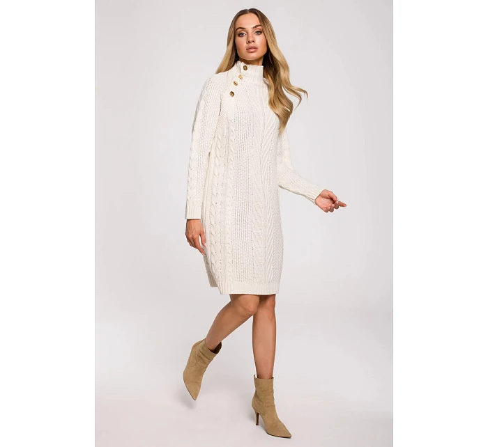 Dámské svetrové šaty model 19358946 béžové - Made Of Emotion