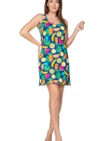 Dámská noční košile 390 modrá s potiskem ovoce - Regina