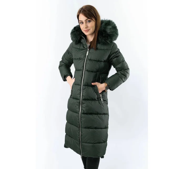 DŁUGA DAMSKA KURTKA ZIMOWA Z KAPTUREM model 21242159 - Libland