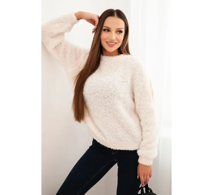 Dámský svetr z měkkého model 21421716 ecru - K-Fashion