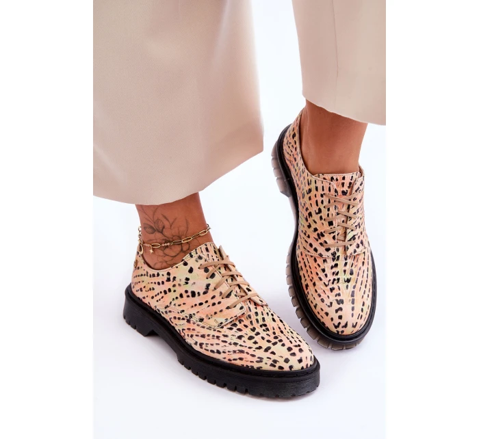 Dámské Kožené Boty Maciejka 04087-18 Oranžová a černá