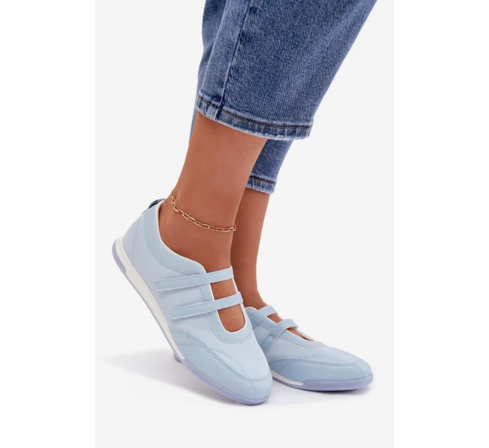 Sportovní dámské baleríny s pásky Modré model 21956199 - Boto