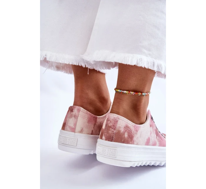 Módní nízké tenisky Big Star LL274044 růžovo-béžová Módní nízké tenisky Big Star LL274044 růžovo-béžová