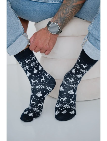 Pánské vánoční ponožky norský vzor 1290.026