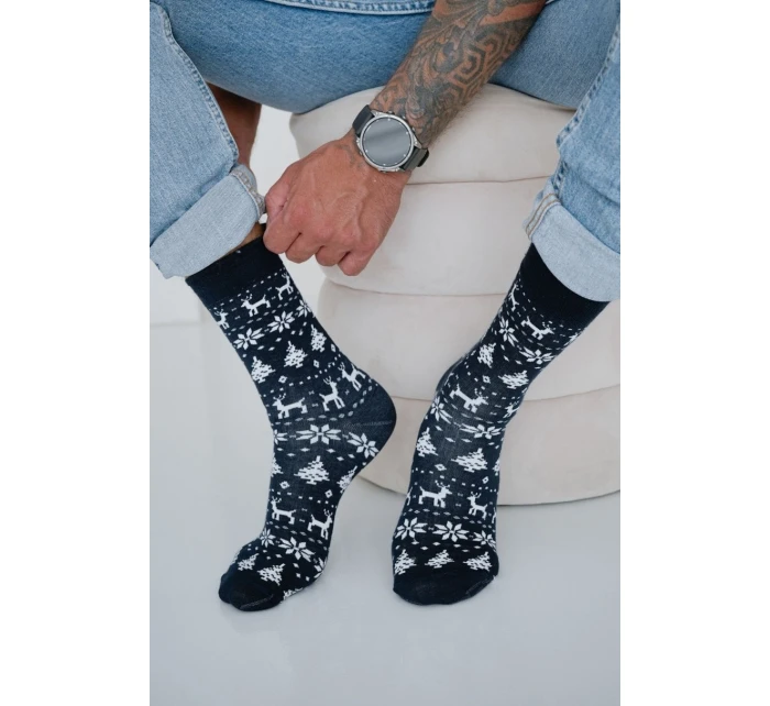 Pánské vánoční ponožky norský vzor 1290.026