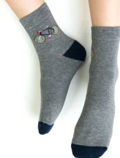 Chlapecké vzorované ponožky 014 MELANGE GREY 29-31