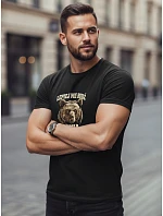 Pánské tričko s potiskem LEPIEJ DO NOT BUILD THE BEAR černá FashionStreet NX0097R