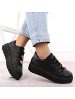 Dámská sportovní obuv na platformě černá NEWS 4756