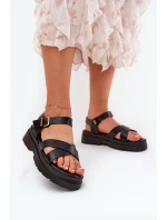 Dámské Sandály Na Platformě Z Eko Kůže Černé Gevinniser Dámské Sandály Na Platformě Z Eko Kůže Černé Gevinniser