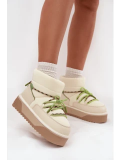 Sněhule na platformě D.Franklin DFSH371015 světle béžové