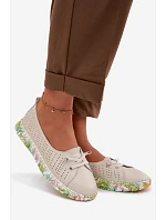 Kožené dámské polobotky model 22100343 Béžové - S.Barski Kožené dámské polobotky model 22100343 Béžové - S.Barski