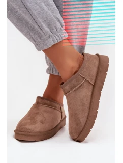 Dámské sněhule Serenne s kožešinou – hnědé