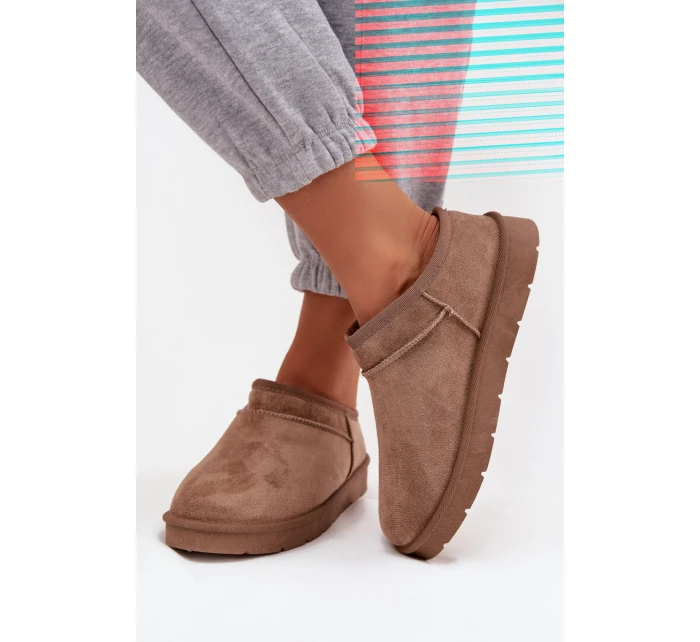 Dámské sněhule Serenne s kožešinou – hnědé Dámské sněhule Serenne s kožešinou – hnědé