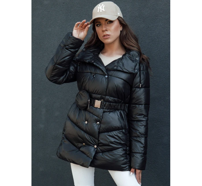 Dámský prošívaný zimní kabát BLOOM černý FashionStreet TY4484