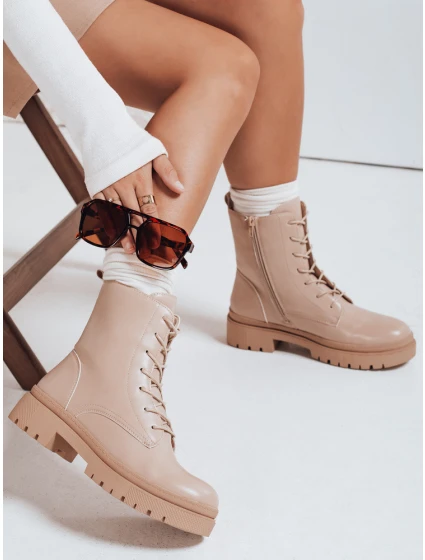 Dámské kozačky STYLOBOSS cream FashionStreet ZY0522