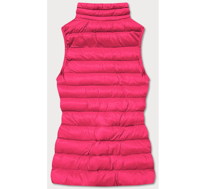 Krátká růžová dámská prošívaná vesta model 16279840 - J.STYLE