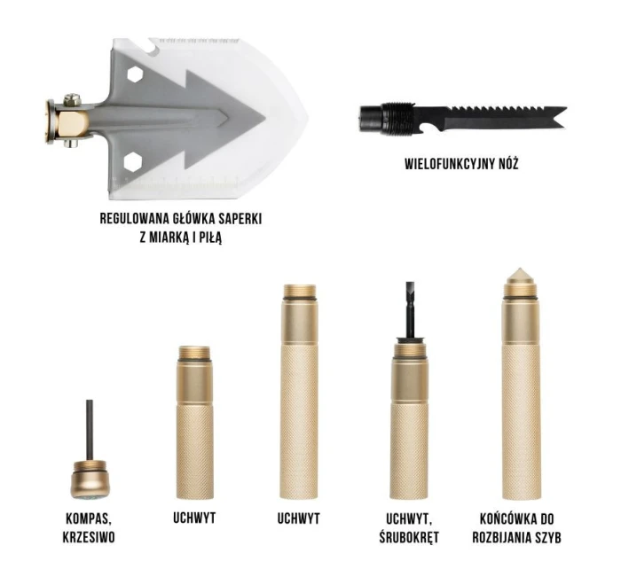 MACGYVER TAKTICKÁ LOPATA 14 V 1 MULTITOOL 102277 MACGYVER TAKTICKÁ LOPATA 14 V 1 MULTITOOL 102277