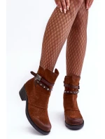 Ocieplané Botky Na Podpatku Camel Effie Ocieplané Botky Na Podpatku Camel Effie