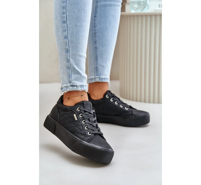 Dámské tenisky na platformě zateplené Big Star OO274A465 Černé Dámské tenisky na platformě zateplené Big Star OO274A465 Černé