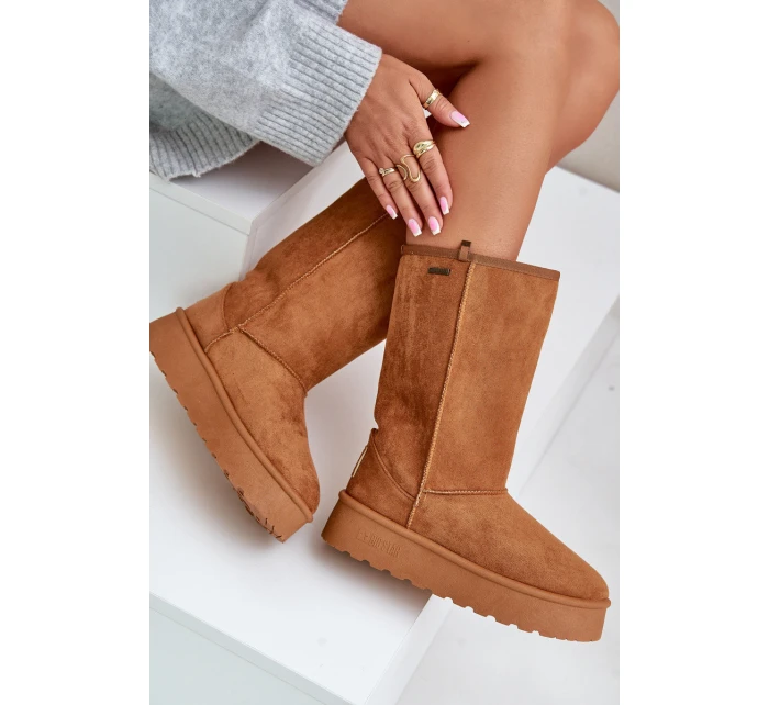Vysoké Sněhové Boty Na Platformě Big Star model 21679161 Camel - Big Star Shoes