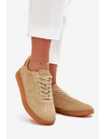 Dámské Semišové Sneakers Big Star RR274849 HI-POLY SYSTEM Béžové Dámské Semišové Sneakers Big Star RR274849 HI-POLY SYSTEM Béžové