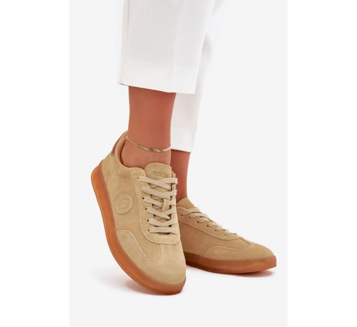 Dámské Semišové Sneakers Big Star RR274849 HI-POLY SYSTEM Béžové Dámské Semišové Sneakers Big Star RR274849 HI-POLY SYSTEM Béžové