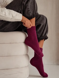 Dámské ponožky Frotte model 21728622 Bordové - Milena