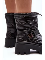 Dámské kotníkové boty na masivní podrážce a plochém podpatku, Black Werikse Dámské kotníkové boty na masivní podrážce a plochém podpatku, Black Werikse