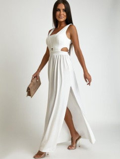Maxi šaty s výřezy, bílé