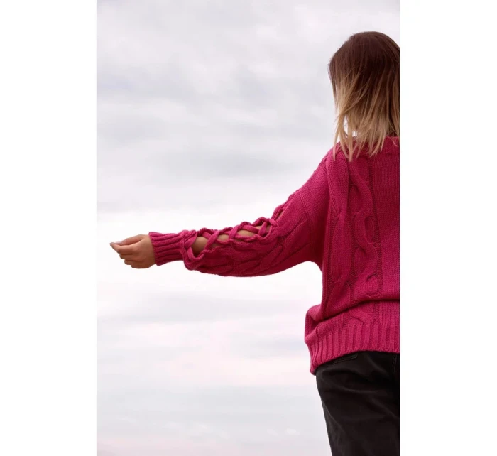 Dámský svetr M539  fuchsiový - Moe