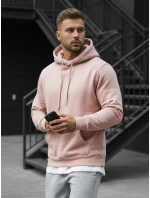 Pánská mikina s kapucí růžová Dstreet BX4845