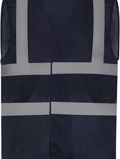 Yoko HVW 120 Hi-Vis síťovaná bezpečnostní vesta 79.W120 navy