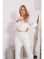 Velurová souprava s kapucí ecru Velurová souprava s kapucí ecru