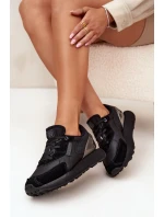 Kožené Dámské Tenisky Big Star OO274562 Hi-Poly System Černé Kožené Dámské Tenisky Big Star OO274562 Hi-Poly System Černé