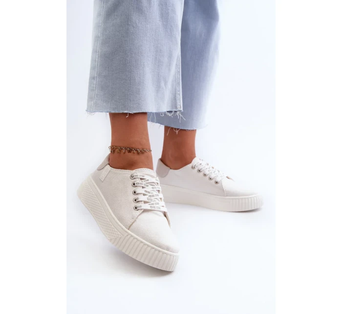 Dámské tenisky s paměťovou pěnou BIG STAR - bílé Dámské tenisky s paměťovou pěnou BIG STAR - bílé