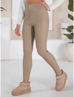 VALENTIS béžové voskované dámské kalhoty FashionStreet UY1557 VALENTIS béžové voskované dámské kalhoty FashionStreet UY1557