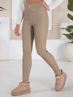 VALENTIS béžové voskované dámské kalhoty FashionStreet UY1557