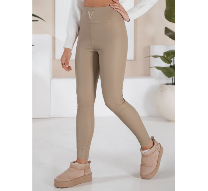 VALENTIS béžové voskované dámské kalhoty FashionStreet UY1557 VALENTIS béžové voskované dámské kalhoty FashionStreet UY1557