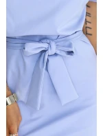 šaty s asymetrickou sukní a páskem model 21151834 - numoco šaty s asymetrickou sukní a páskem model 21151834 - numoco