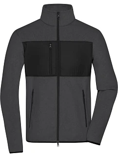 JN Pánská fleecová bunda 02. dark melange/black model 22538425 - Daiber