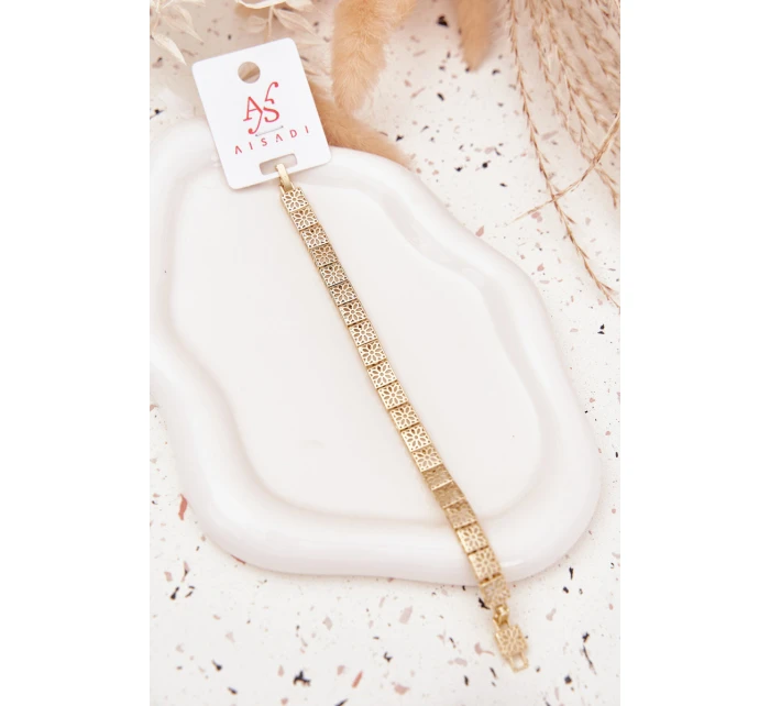 Dámský náramek ze chirurgické oceli zlatý Dámský náramek ze chirurgické oceli zlatý