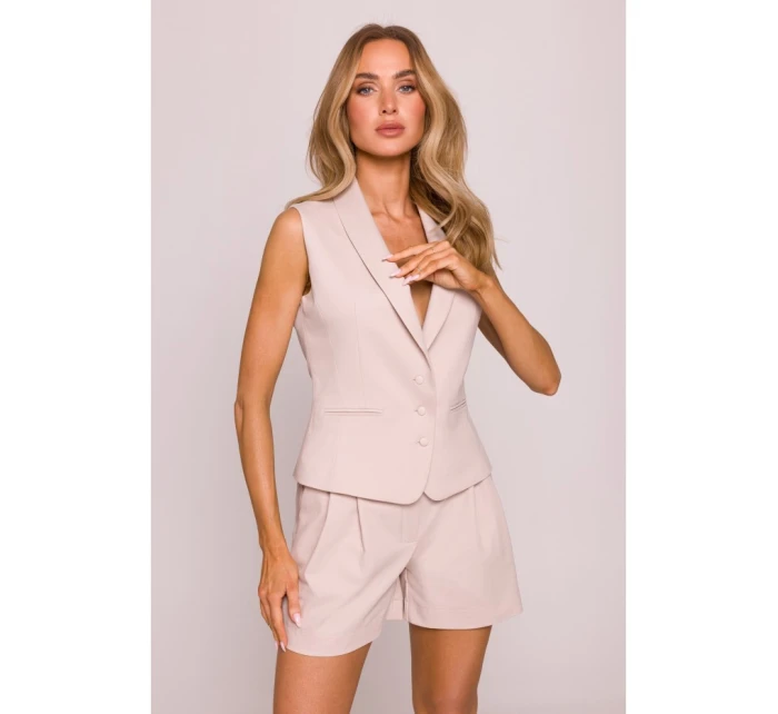 M859 Džínová vesta - béžová