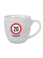 Personalizovaný keramický hrníček 400 ml - narozeninová dopravní značka Personalizovaný keramický hrníček 400 ml - narozeninová dopravní značka