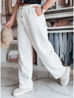 Dámské tepláky se širokými nohavicemi DRESMOOD PREMIUM ecru FashionStreet UY2687 Dámské tepláky se širokými nohavicemi DRESMOOD PREMIUM ecru FashionStreet UY2687